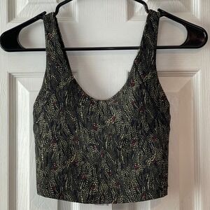New Calia‎ Inspire Scoop Neck Tank Women's XXS Serpent Print Black Built In Bra